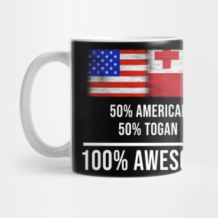 50% American 50% Togan 100% Awesome - Gift for Togan Heritage From Tonga Mug